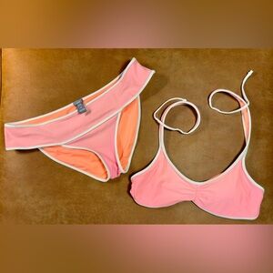 Aerie | Swimsuit Bikini Top and Bottom | Pink | Women's Medium (M)